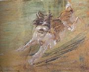 Franz Marc jumping Dog'Schlick (mk34) Germany oil painting artist